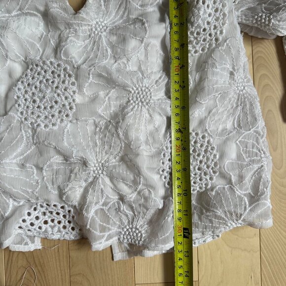 GUESS Off-Shoulder Eyelet Top – Floral Embroidery, Boho Style - Picture 8 of 8